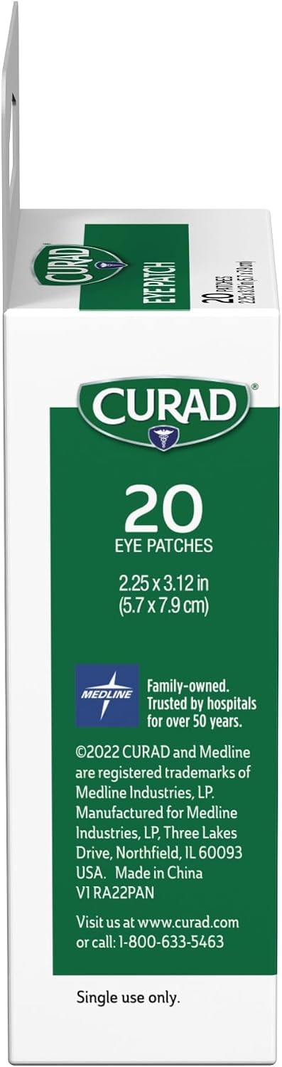 image:imageCURAD Eye Patch NonWoven Paper 2 025 x 3 013 in 20 Count20 Count Pack of 1