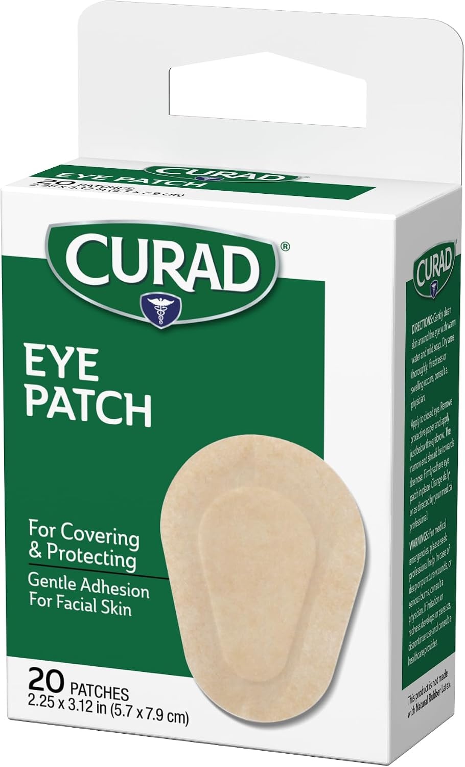 image:imageCURAD Eye Patch NonWoven Paper 2 025 x 3 013 in 20 Count20 Count Pack of 1