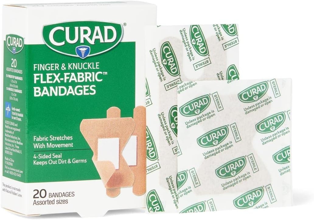 image:imageCURAD FlexFabric Finger and Knuckle Bandages Assorted Sizes 20 Count75x3