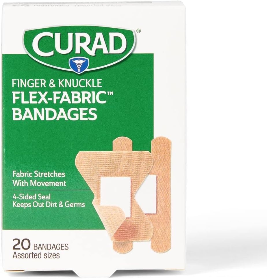 image:imageCURAD FlexFabric Finger and Knuckle Bandages Assorted Sizes 20 Count75x3