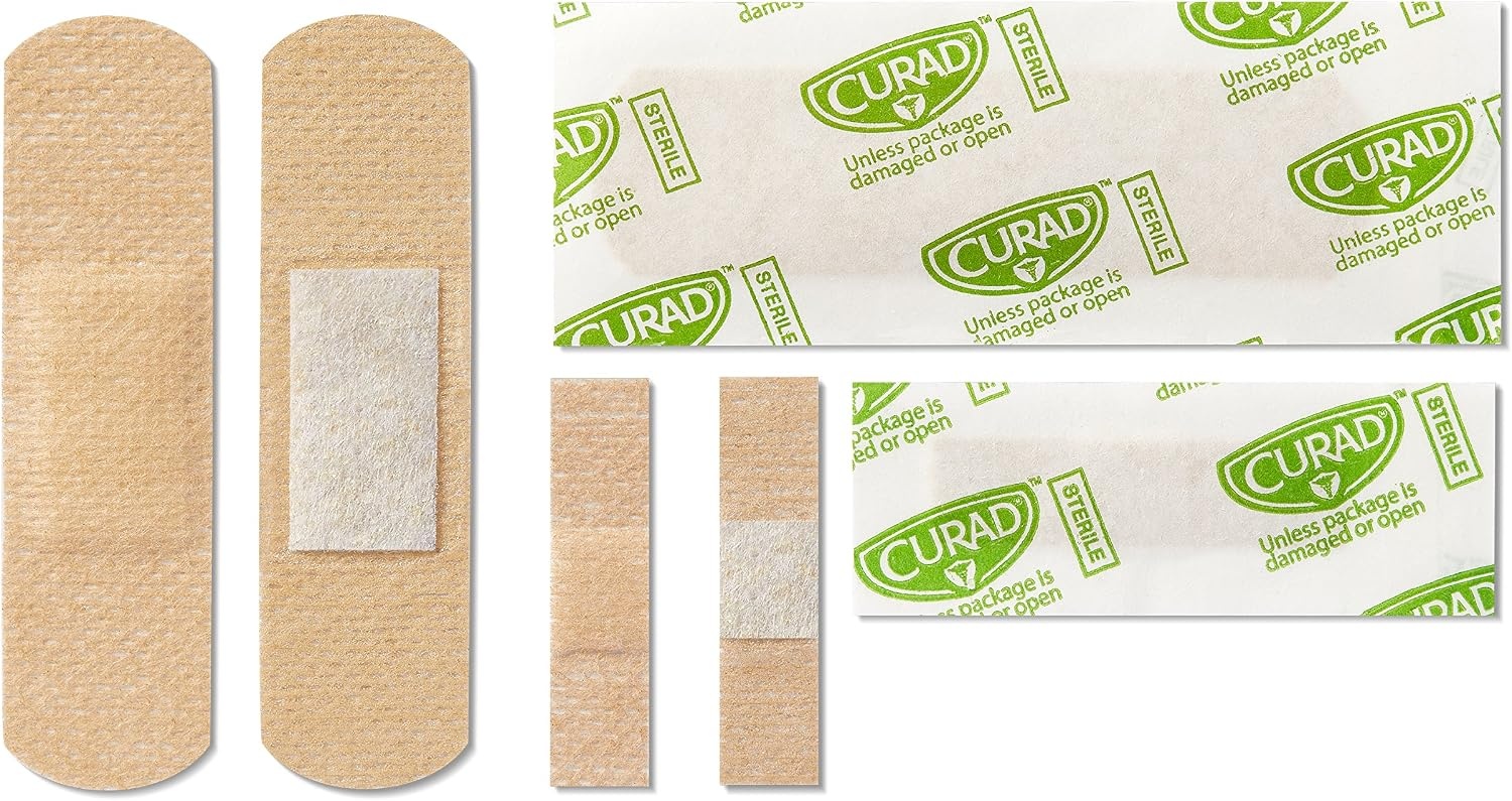 image:imageCURAD QuickStop Bleeding Control Flexible Fabric Bandages Assorted Sizes 30 Count30 Count Pack of 3