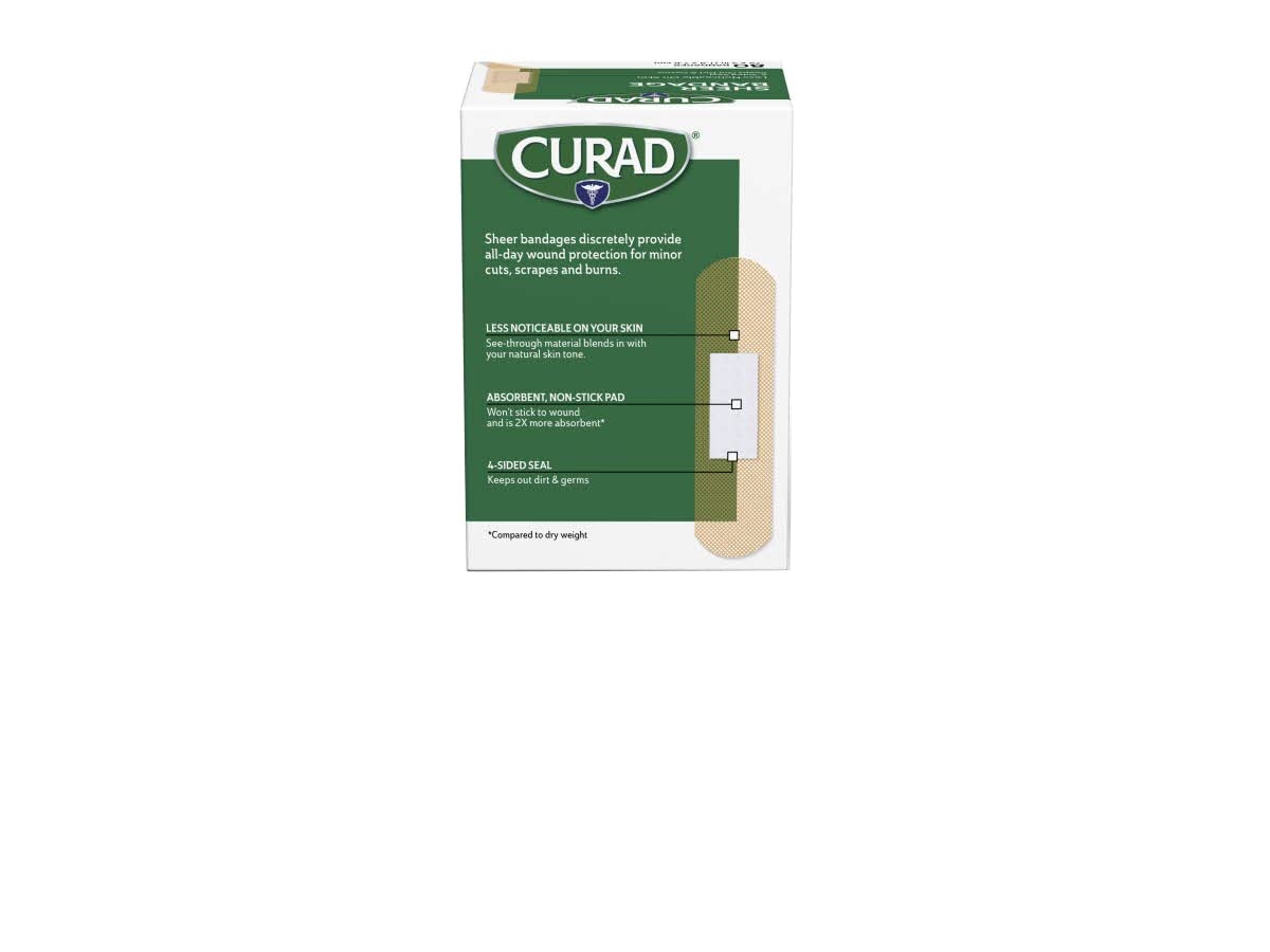 image:imageCURAD Regular Size Adhesive Bandages Sheer 80Count Boxes Pack of 6
