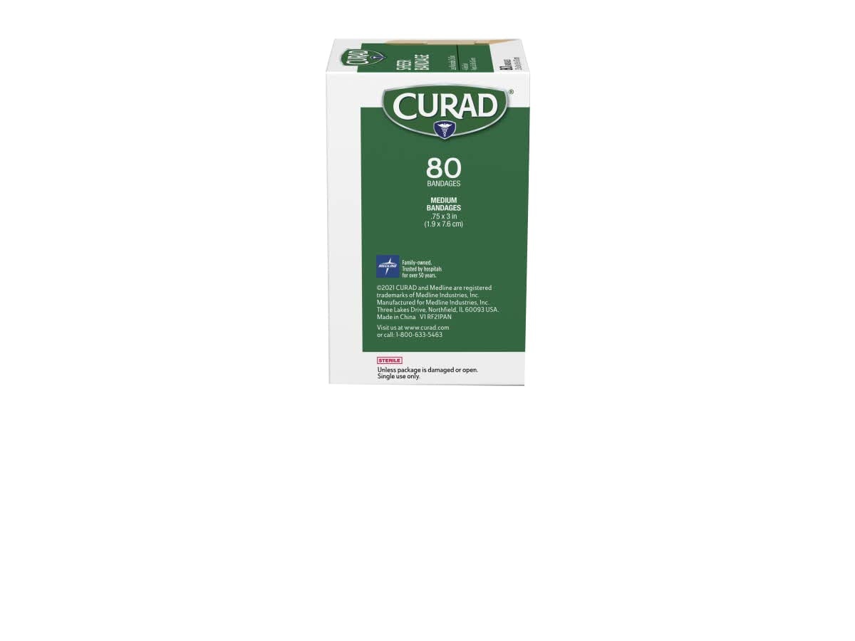 image:imageCURAD Regular Size Adhesive Bandages Sheer 80Count Boxes Pack of 6