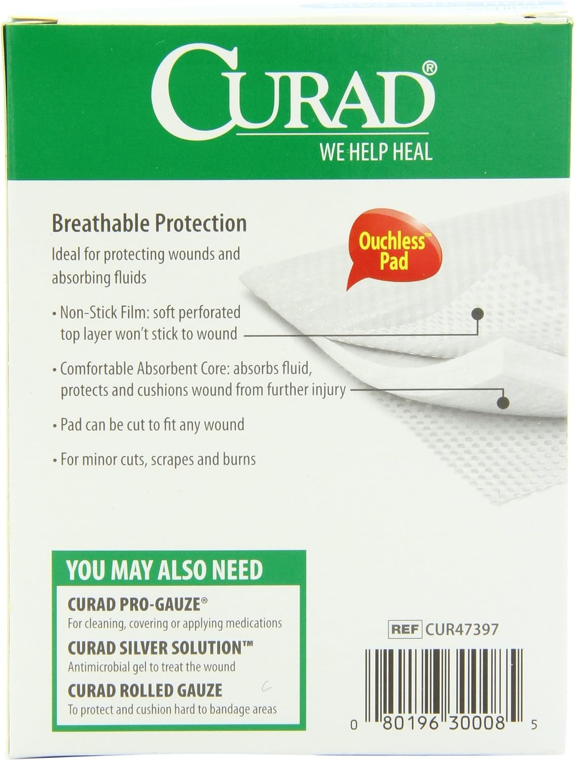 image:imageCurad NonStick Pads 3 Inches X 4 Inches 10 Count10 Count Pack of 40