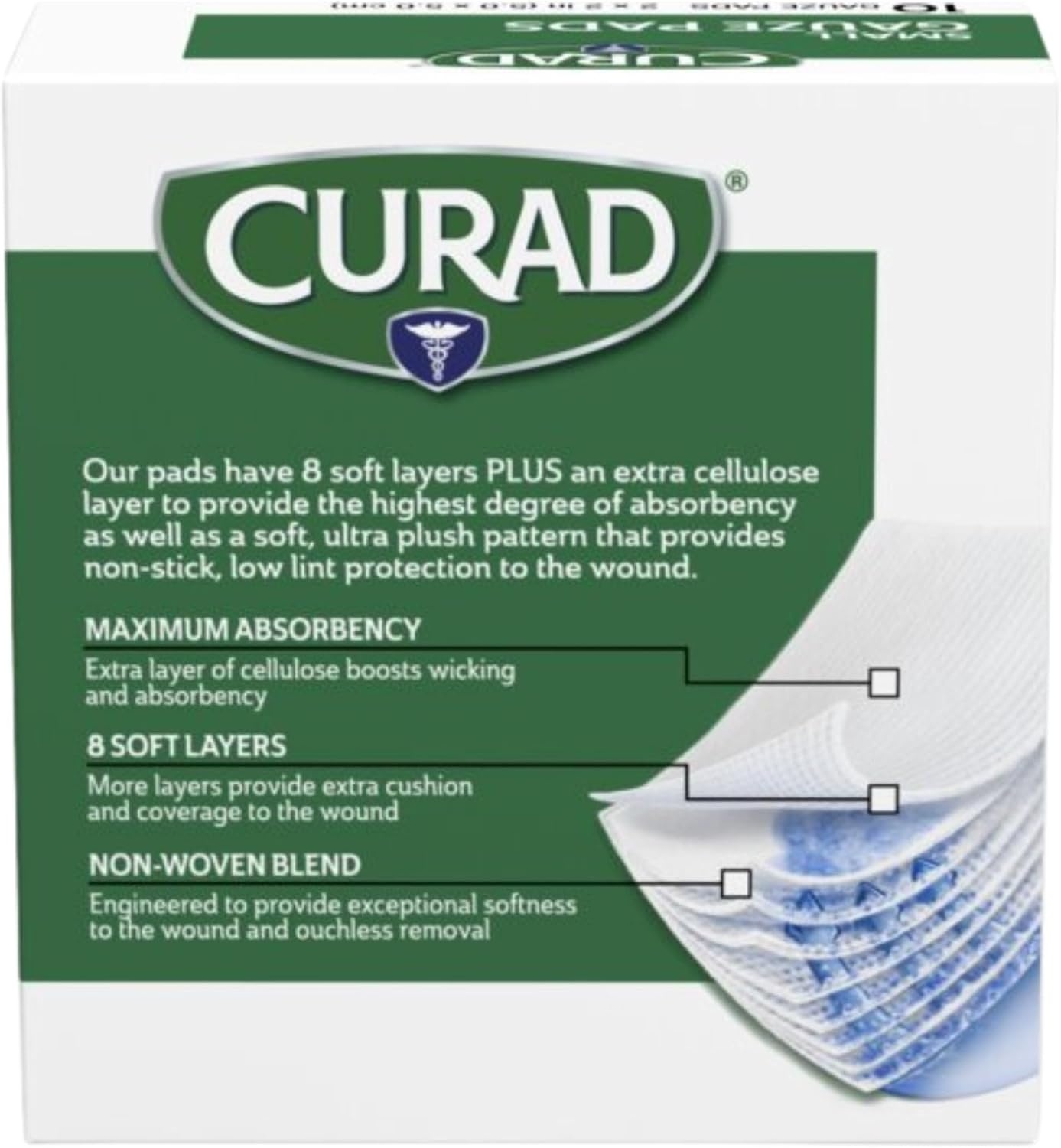 image:imageCurad NonWoven ProGauze 4 Inch x 4 Inch 10 Count Pack of 410 Count Pack of 6