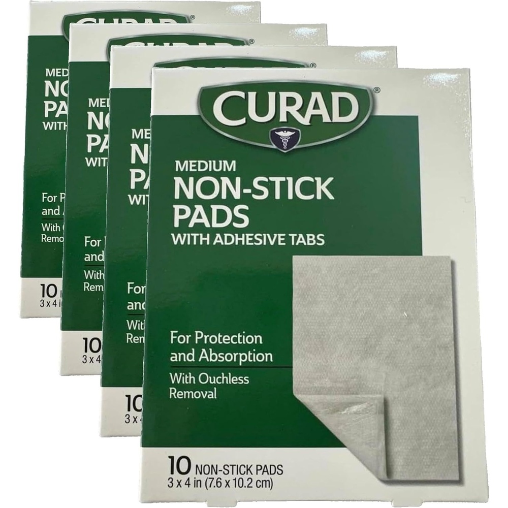 image:imageCurad NonStick Pads 3 Inches X 4 Inches 10 Count10 Count Pack of 40