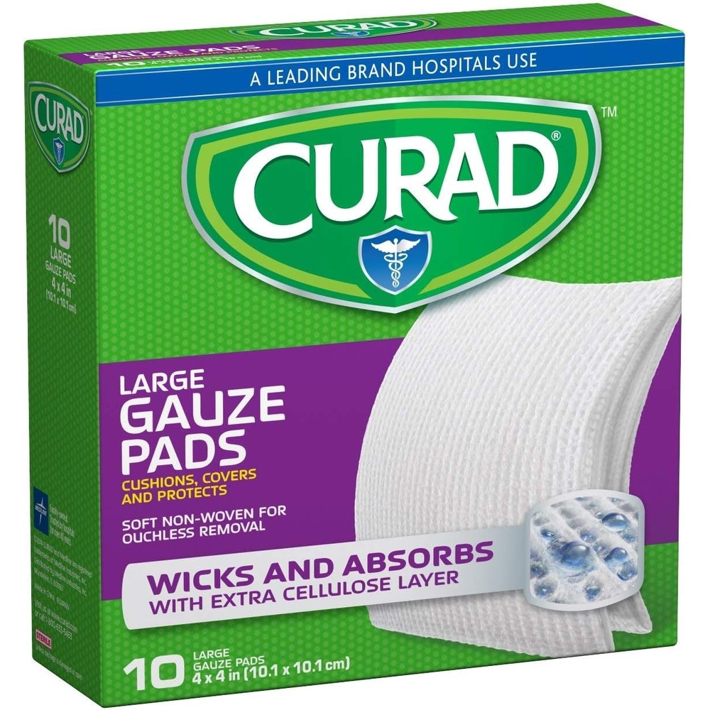image:imageCurad NonWoven ProGauze 4 Inch x 4 Inch 10 Count Pack of 44 Inch x 4 Inch 10 Count Pack of 4