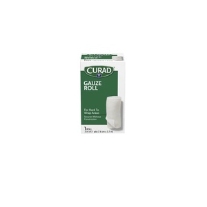 CURAD Stretch Rolled Gauze, 3″ x 4.1 yds., Essential First Aid Supply, Pack of 24