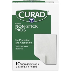 Curad Non-Stick Pads, 3 Inches X 4 Inches 10 Count(10 Count (Pack of 1))