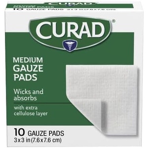 Curad Non-Woven Pro-Gauze, 4 Inch x 4 Inch, 10 Count (Pack of 4)(3 x 3 Inch (Pack of 60))