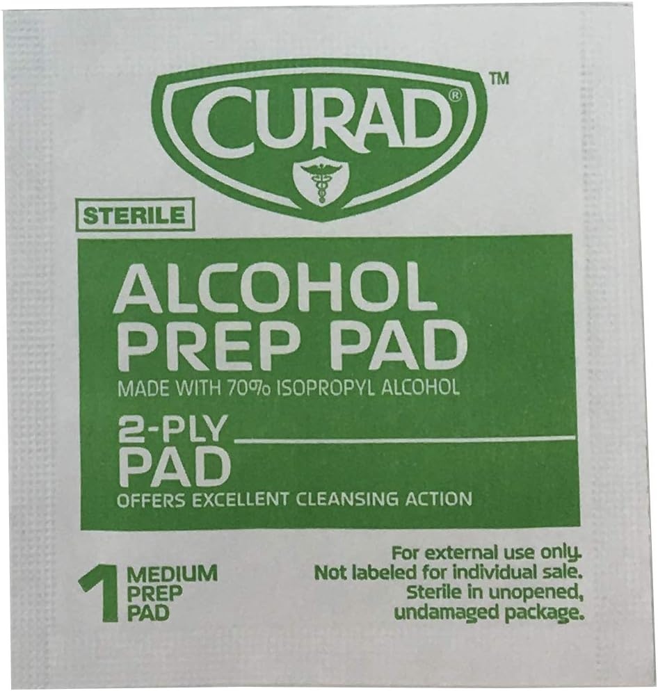 image:imageCURAD Medium 2Ply Sterile Alcohol Prep Pads Essential for First Aid Kits 100Box Pack of 3036 Count Pack of 30