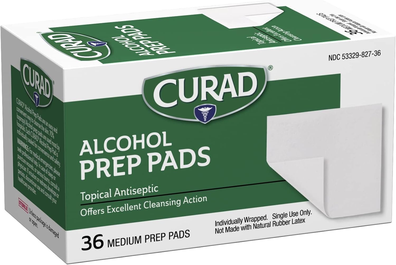 image:imageCURAD Medium 2Ply Sterile Alcohol Prep Pads Essential for First Aid Kits 100Box Pack of 3036 Count Pack of 30