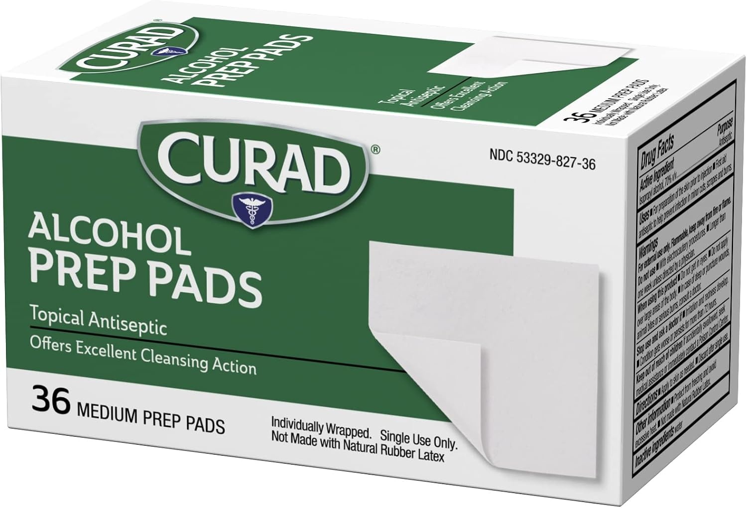 image:imageCURAD Medium 2Ply Sterile Alcohol Prep Pads Essential for First Aid Kits 100Box Pack of 3036 Count Pack of 30