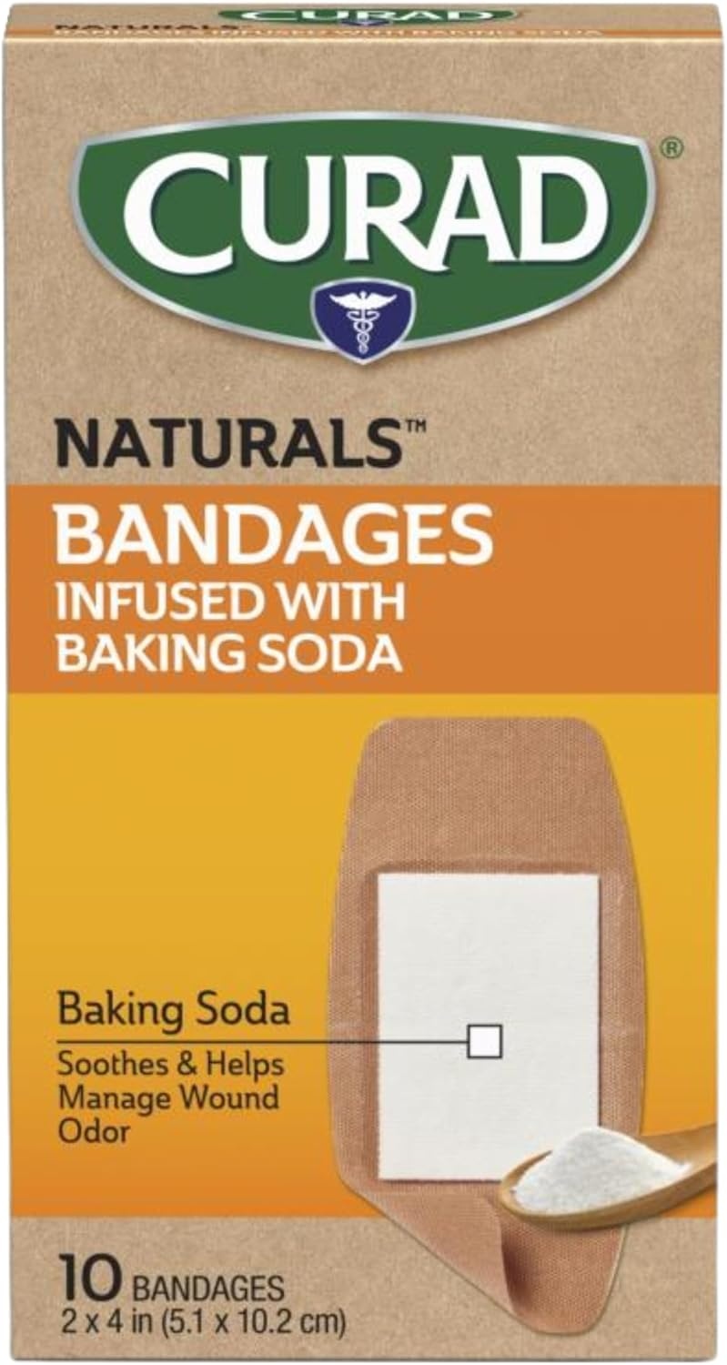 image:imageCURAD Naturals Bandages with Baking Soda Tan 2 in x 4 in Box of 102 x 4