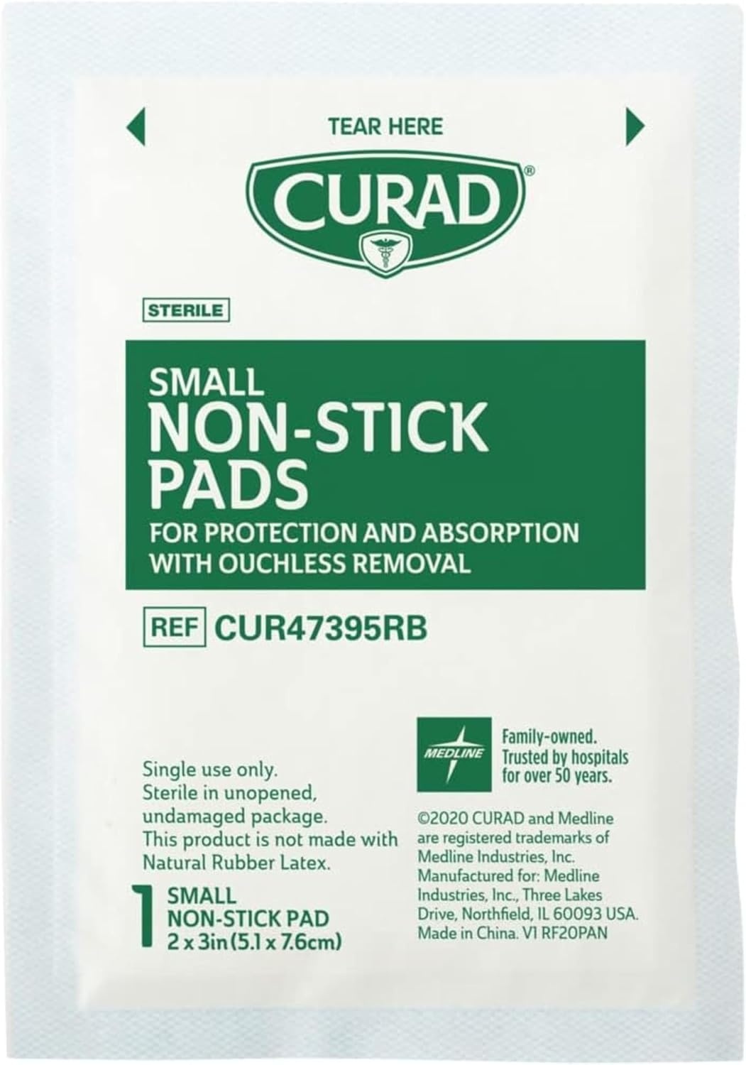 image:imageCURAD Nonstick Pads LatexFree 2 x 3 in 10 Count1