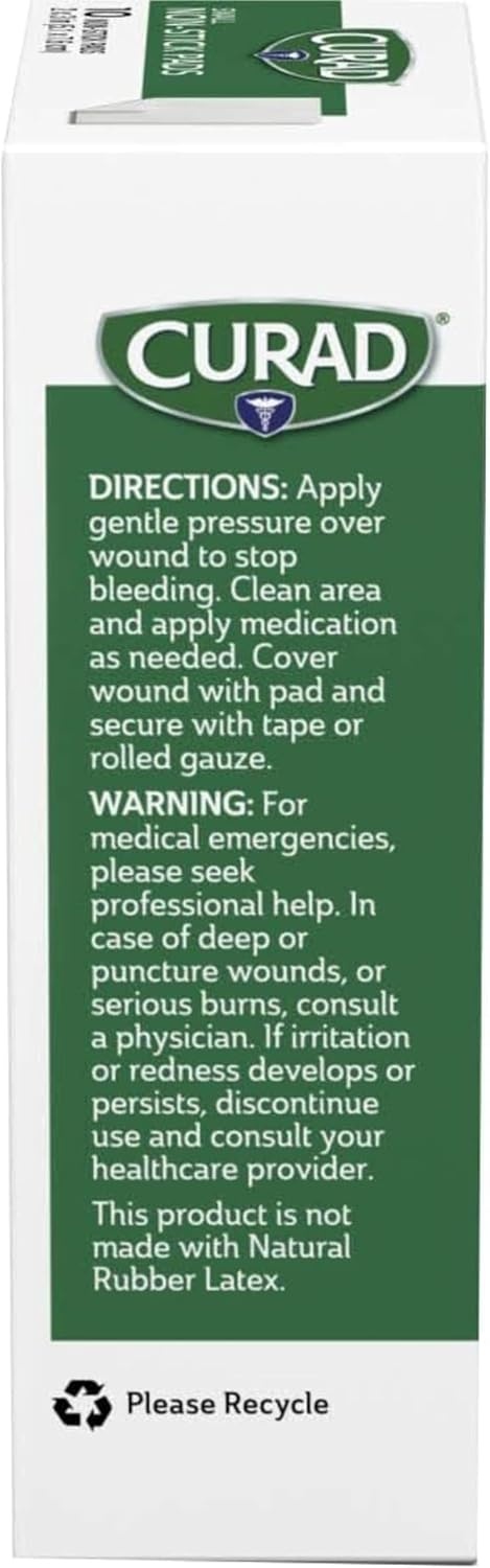 image:imageCURAD Nonstick Pads LatexFree 2 x 3 in 10 Count1