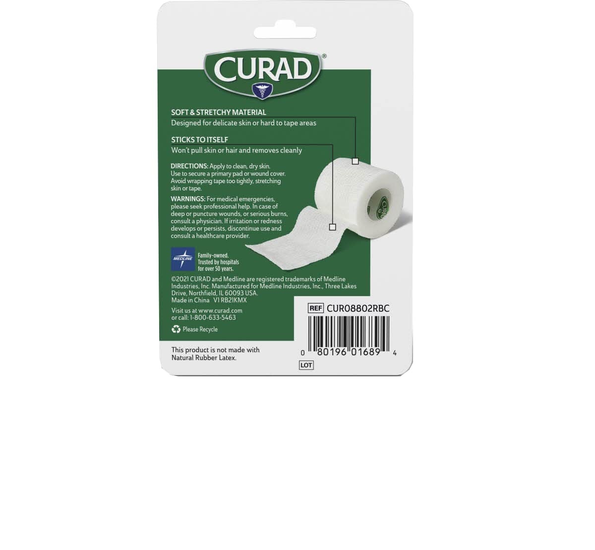 image:imageCURAD Ouchless Tape 2 x 23 yds Pack of 24