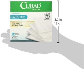 image:imageCURAD PostOp Top Sponge Gauze Pads Sterile 4 x 4 in 24 Count24 Count Pack of 1
