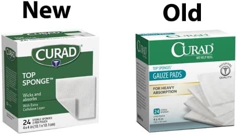 image:imageCURAD PostOp Top Sponge Gauze Pads Sterile 4 x 4 in 24 Count24 Count Pack of 1