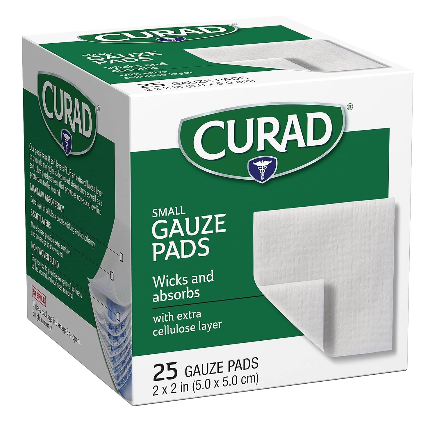 image:imageCURAD Sterile ProGauze Pad 2 in x 2 in 24 Count
