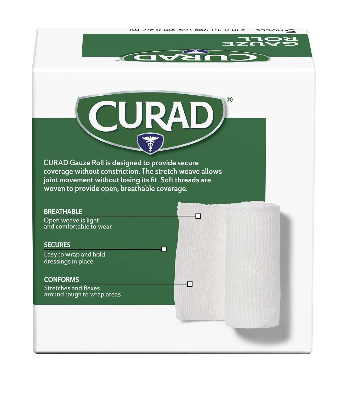 image:imageCURAD Stretch Rolled Gauze 3 x 41 yds Pack of 24