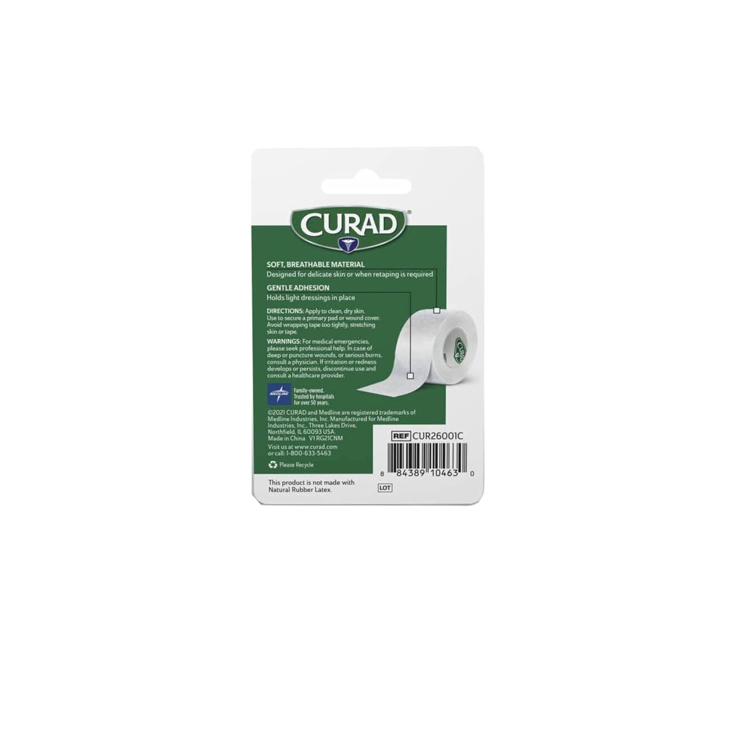 image:imageCURAD Transparent Adhesive Tape 1 In x 10 Yds 24 Rolls