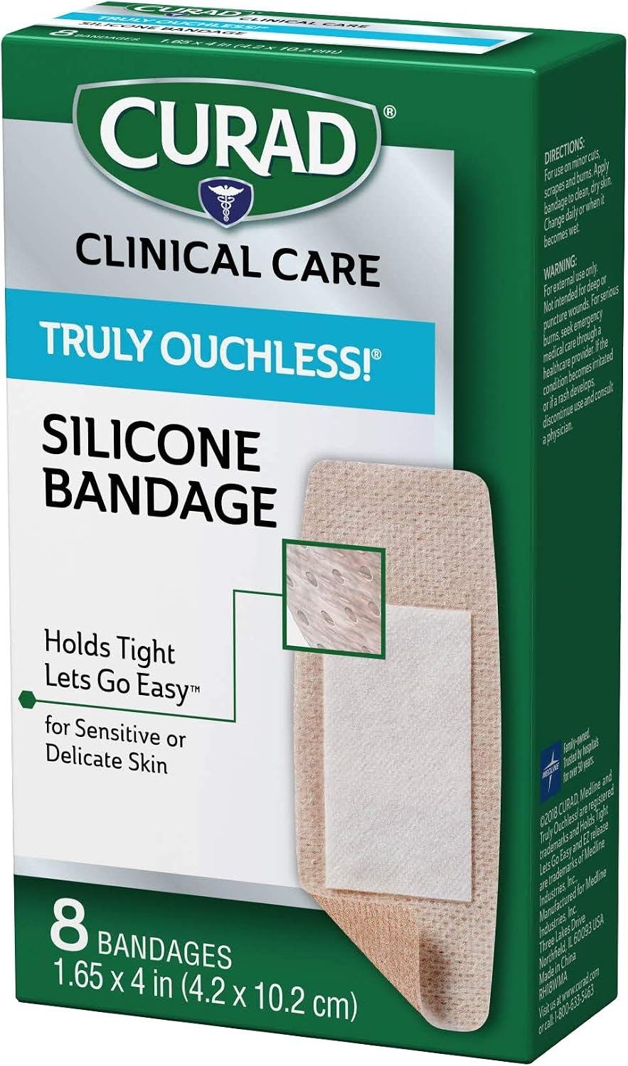 image:imageCurad CUR5003V1 Truly Ouchless Silicone BandageCUR5003 Pack of 3