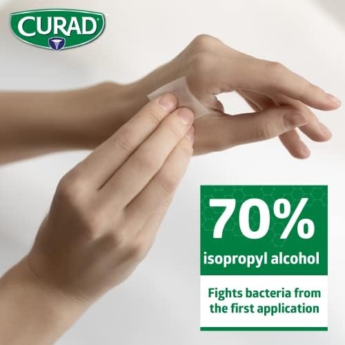 image:imageCurad Alcohol Prep Pads 70 Alcohol 1000 Count 5 Boxes 200 CTEA1 Count Pack of 4000