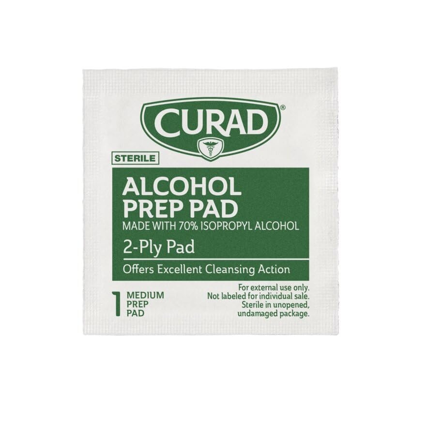 image:imageCurad Alcohol Prep Pads 70 Alcohol 1000 Count 5 Boxes 200 CTEA200 Count Pack of 5