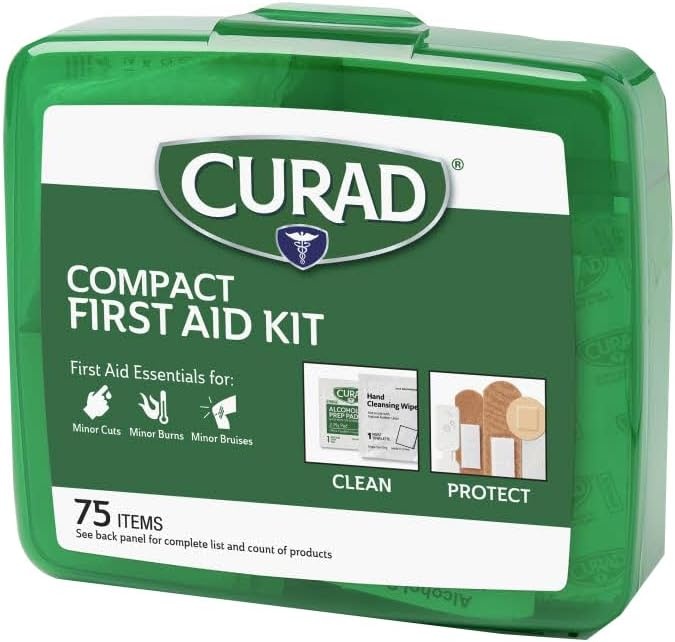 image:imageCurad Compact First Aid Kit Green 75 Items 1 Each