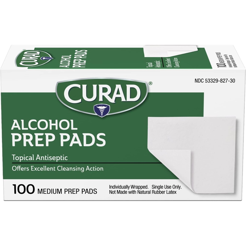 image:imageCURAD Medium 2Ply Sterile Alcohol Prep Pads Essential for First Aid Kits 100Box Pack of 30100 Count Pack of 30