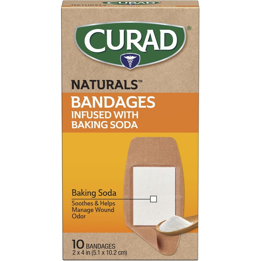 image:imageCURAD Naturals Bandages with Baking Soda Tan 2 in x 4 in Box of 102 x 4
