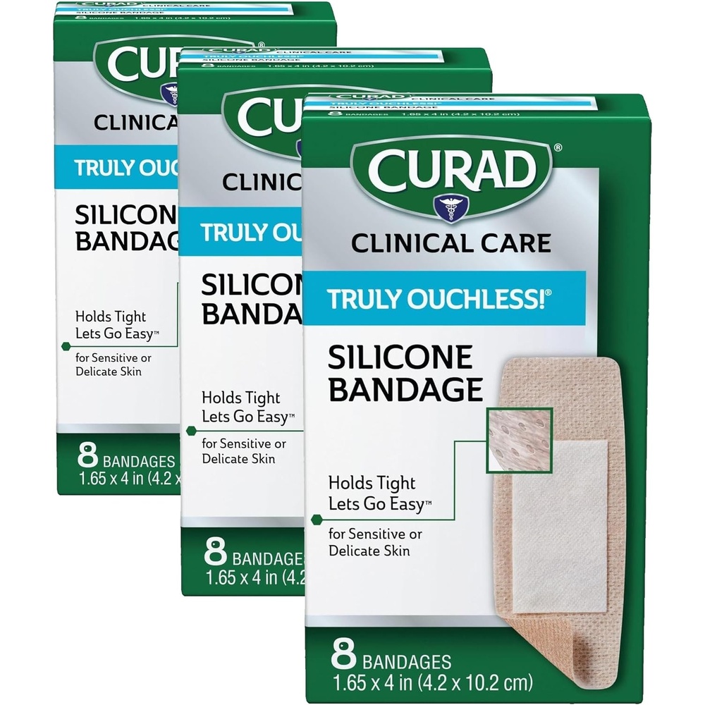 image:imageCurad  CUR5003V1 Truly Ouchless Silicone BandageCUR5003 Pack of 3
