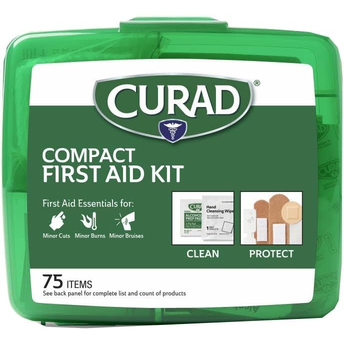 image:imageCurad Compact First Aid Kit Green 75 Items 1 Each