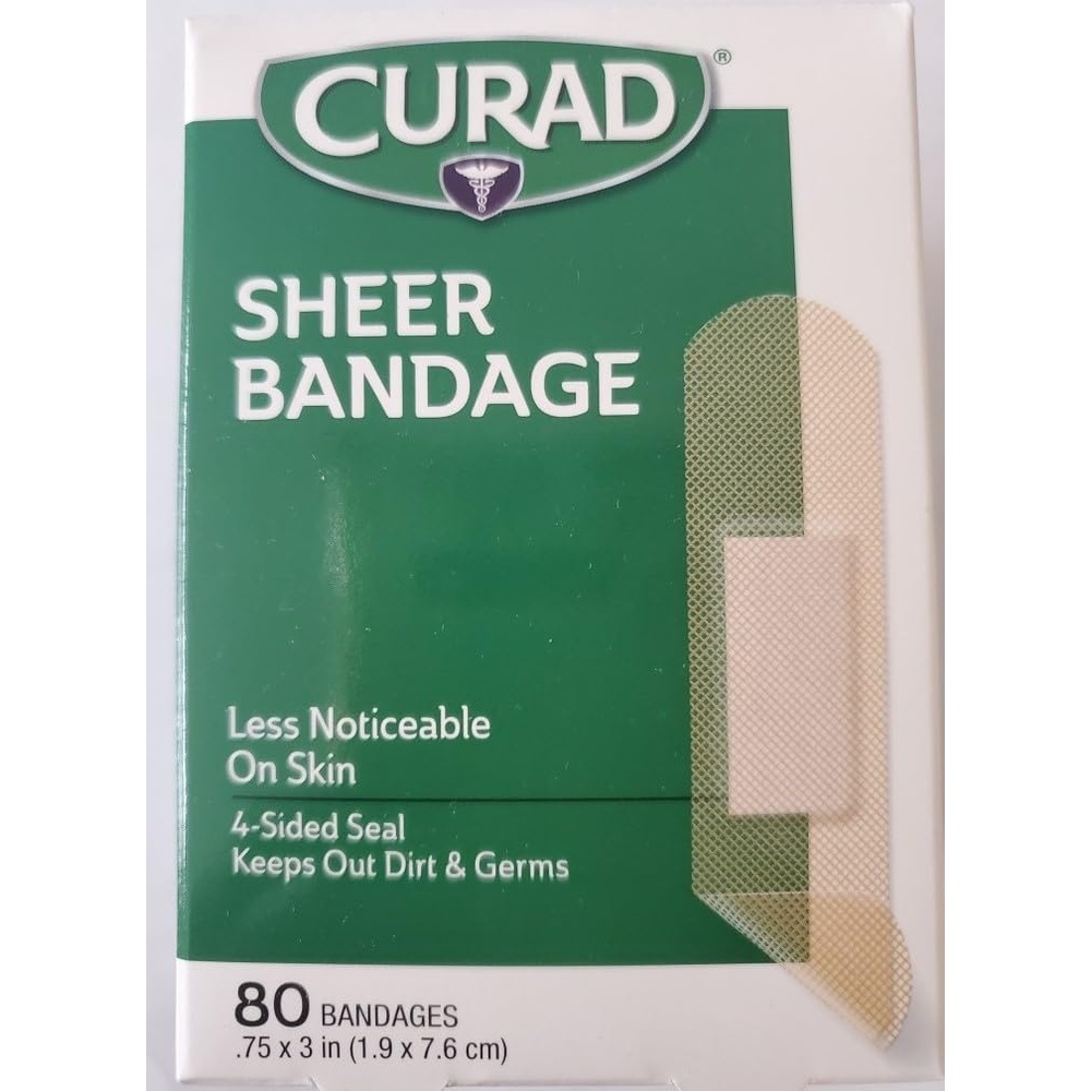 image:imageCurad Regular Size Adhesive Bandages Sheer 80Count Boxes Pack of 6