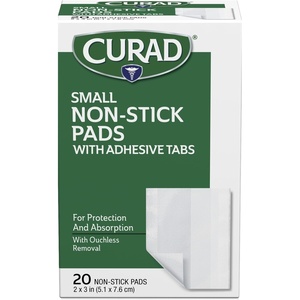 CURAD Sterile Nonstick Pads 3″ x 4″, Not Made from Natural Rubber Latex, Pack of 12(Original Version)